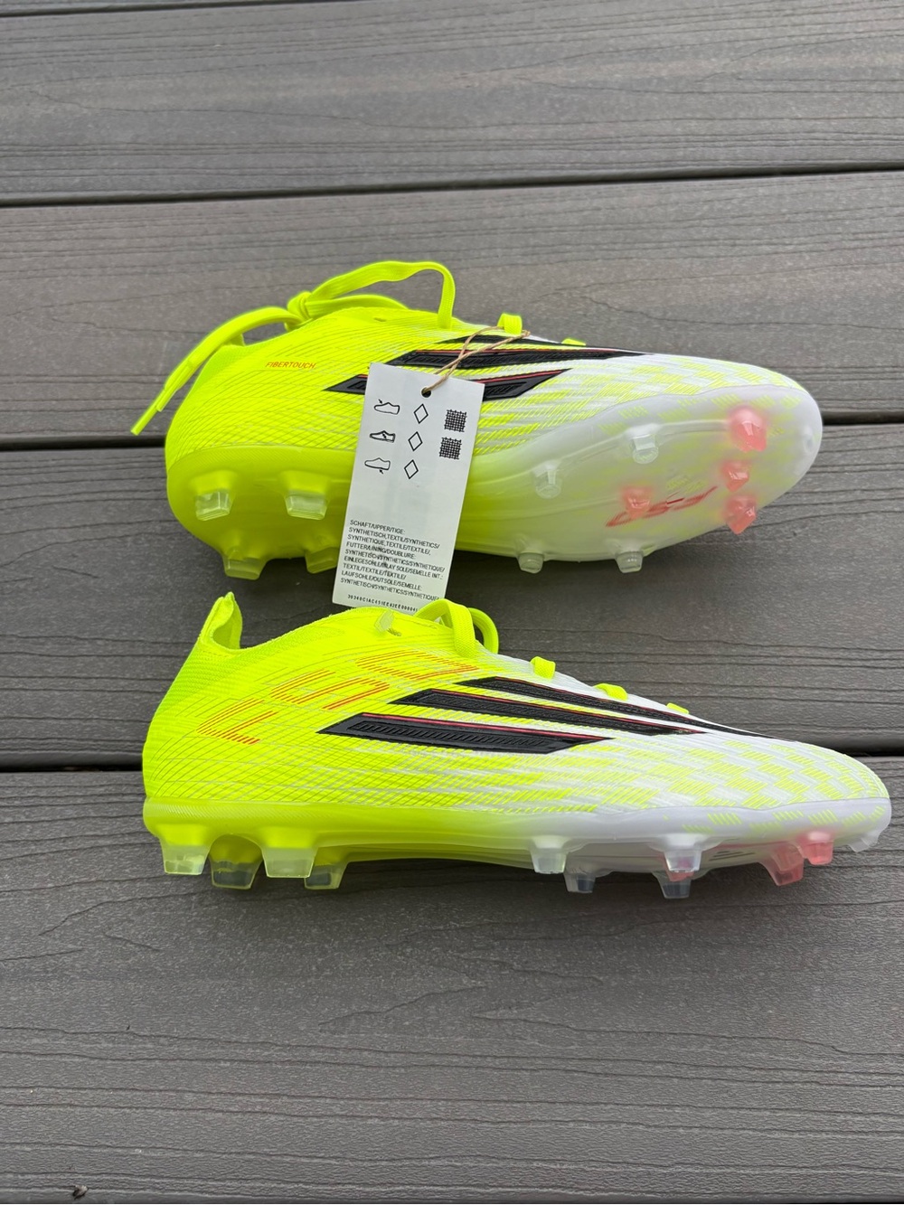 Adidas F50 Elite Firm Ground Kids Soccer Cleats Yellow Unisex Size 2.5 NWT